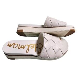 Sam Edelman Adaley White Leather Sandals Size 10 EU 40